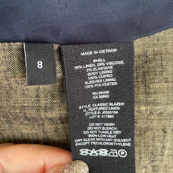 Theory Classic Blazer in Textured Linen Women's Size 8 - Picture 5 of 12